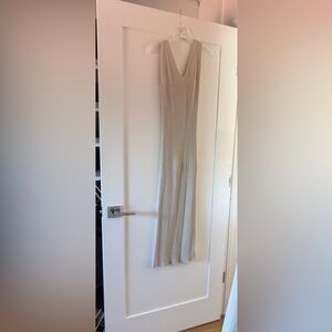 Massimo Dutti Cream knit Maxi Dress